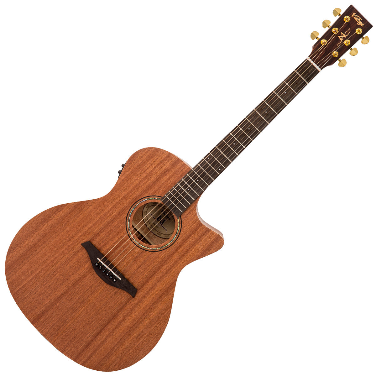 Vintage Mahogany Series 'Grand Auditorium' Cut-Away Electro-Acoustic Guitar | Satin Mahogany