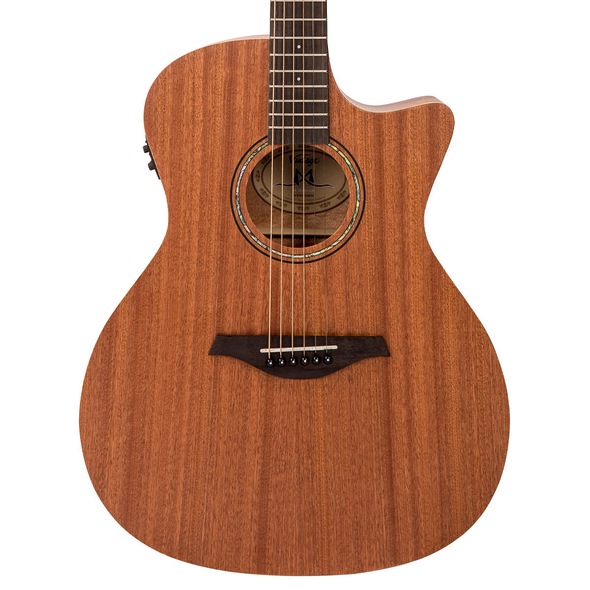 Vintage Mahogany Series 'Grand Auditorium' Cut-Away Electro-Acoustic Guitar | Satin Mahogany