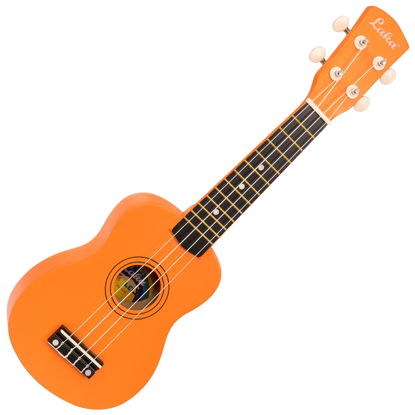 Laka Rainbow Series Soprano Ukulele & Carry Bag | Orange