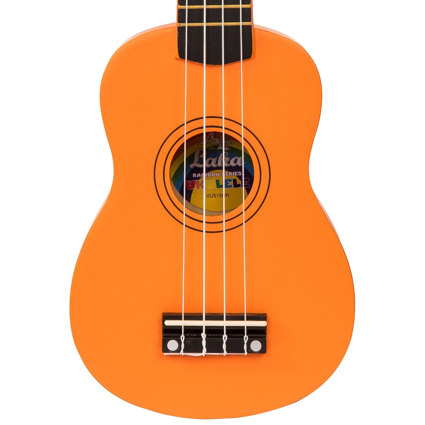 Laka Rainbow Series Soprano Ukulele & Carry Bag | Orange