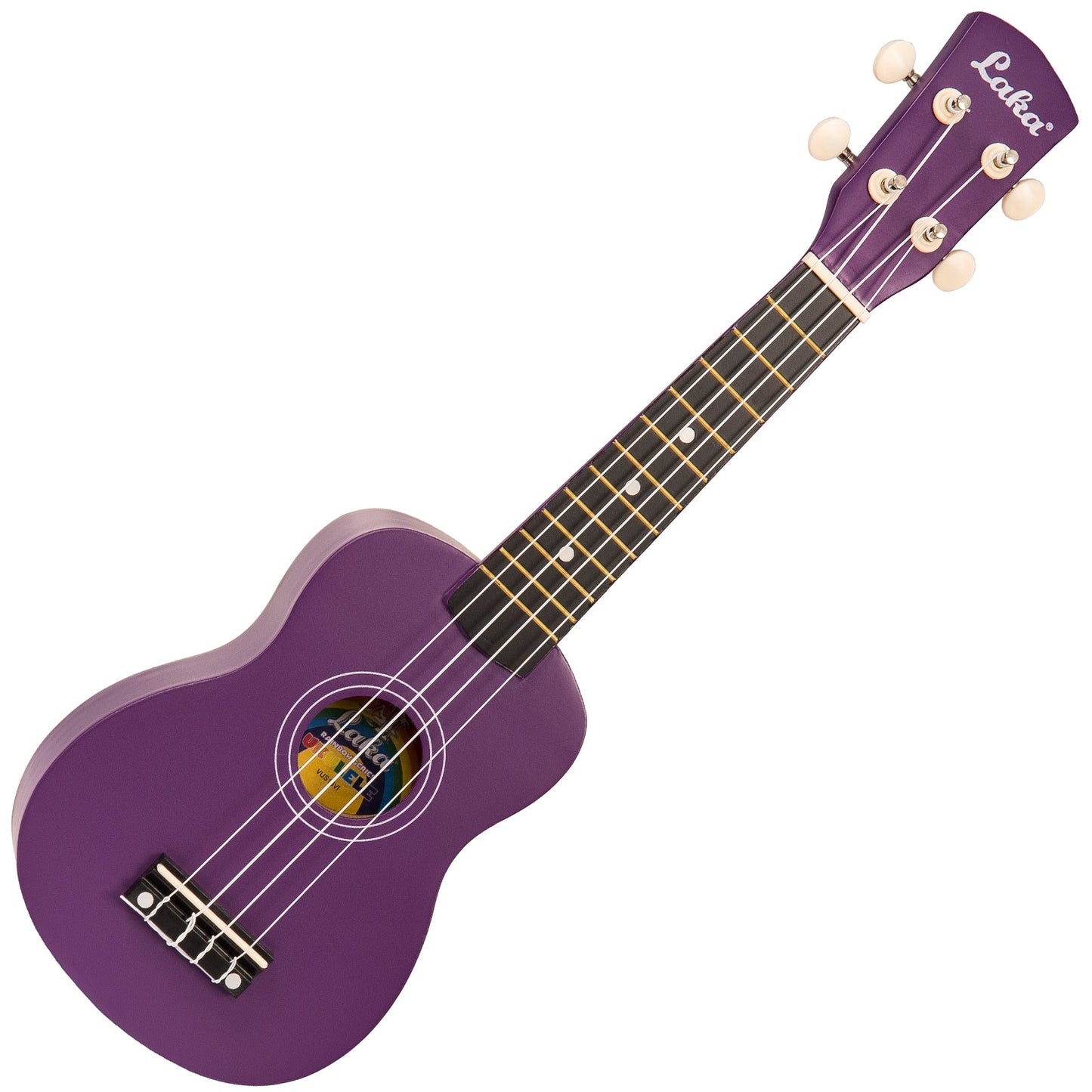 Laka Rainbow Series Soprano Ukulele & Carry Bag | Violet