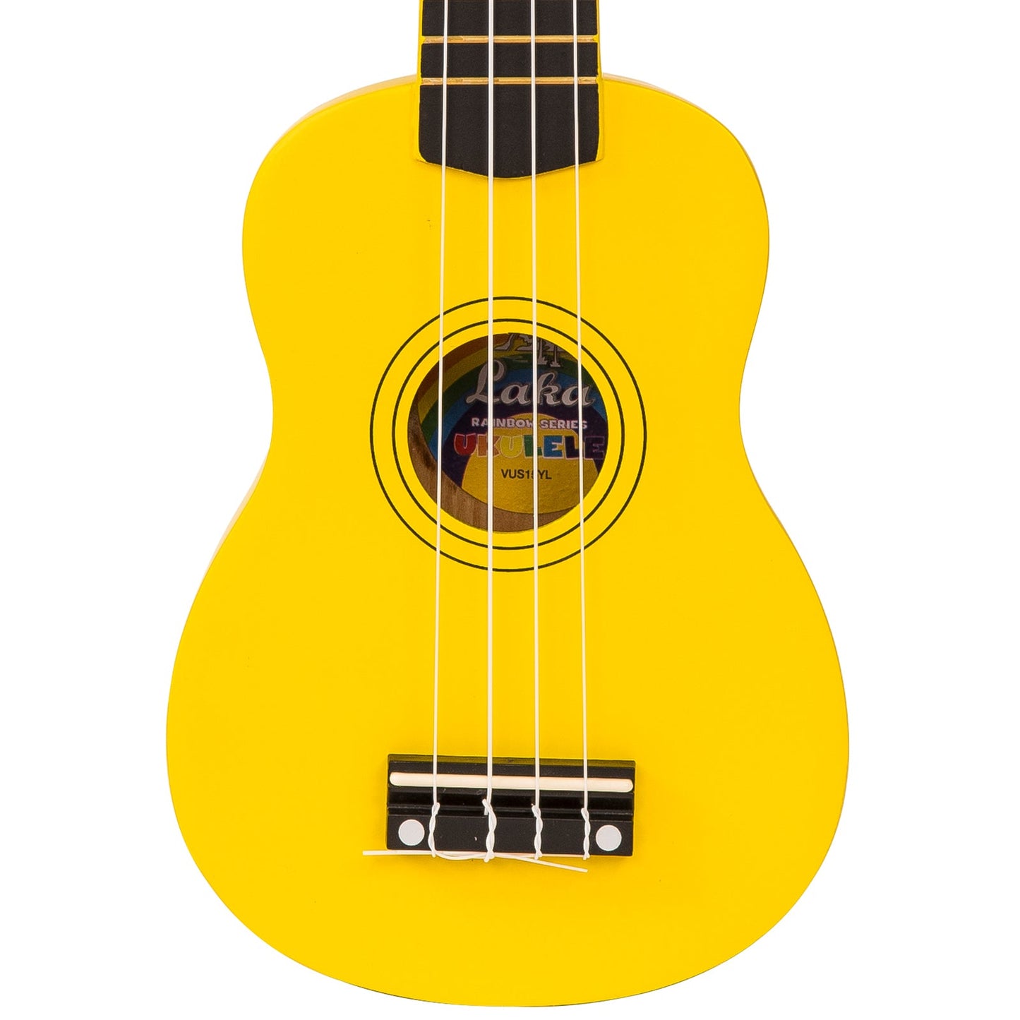 Laka Rainbow Series Soprano Ukulele & Carry Bag | Yellow