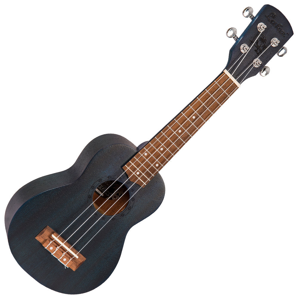 Laka Sapele Series Soprano Ukulele & Bag | Midnight Blue