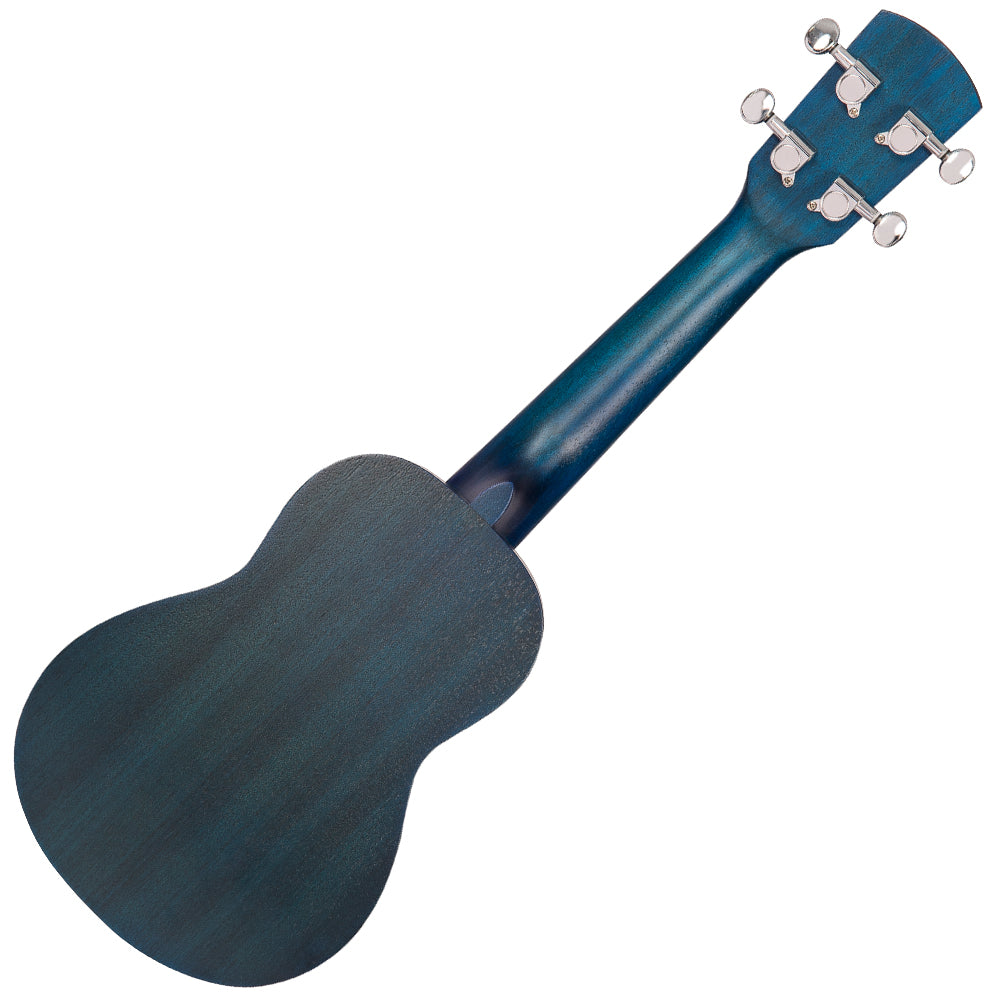 Laka Sapele Series Soprano Ukulele & Bag | Midnight Blue