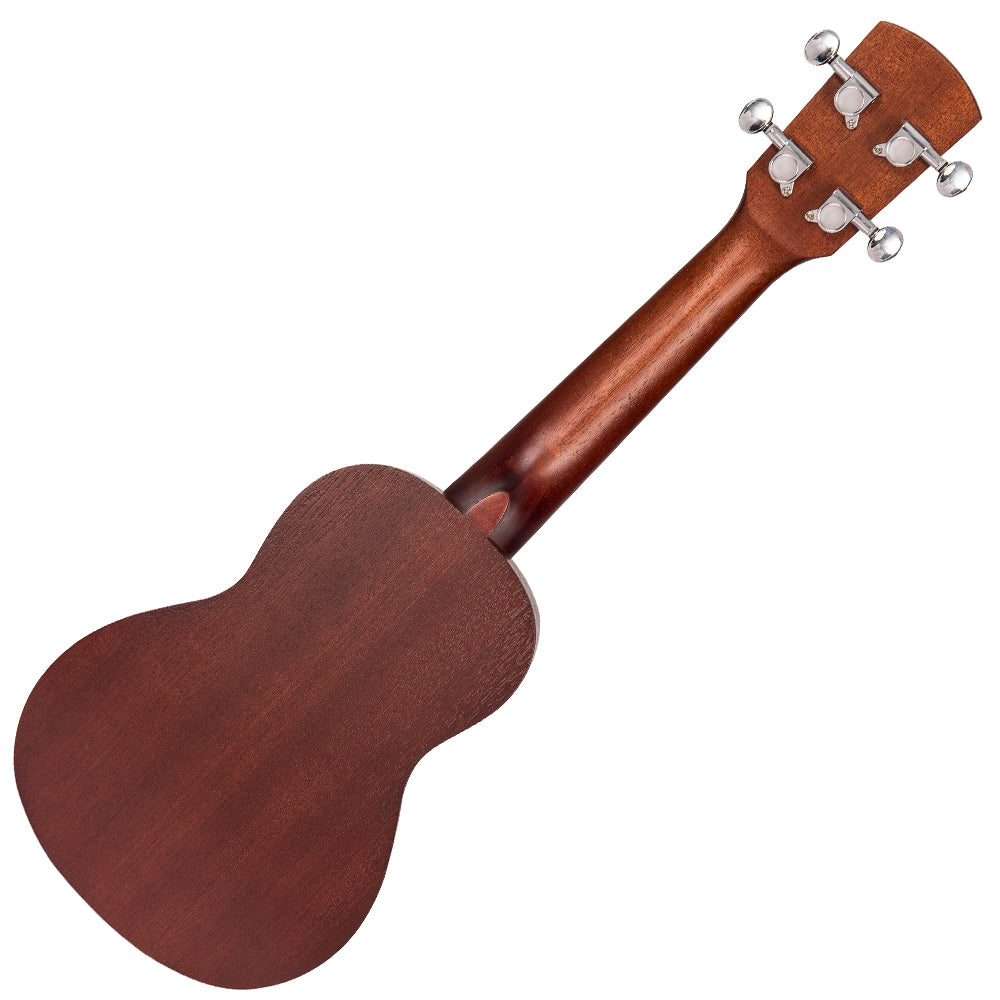 Laka Sapele Series Soprano Ukulele & Bag | Chocolate