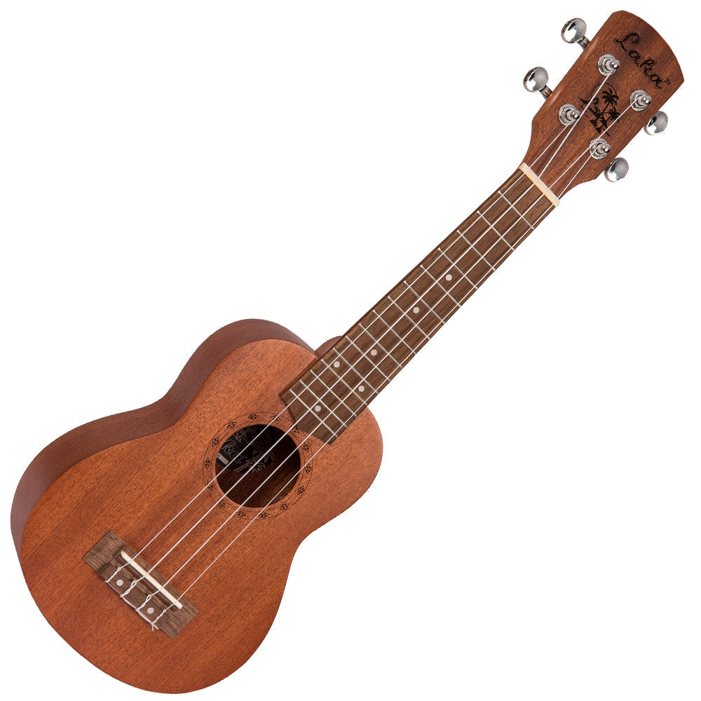 Laka Sapele Series Soprano Ukulele & Bag | Natural