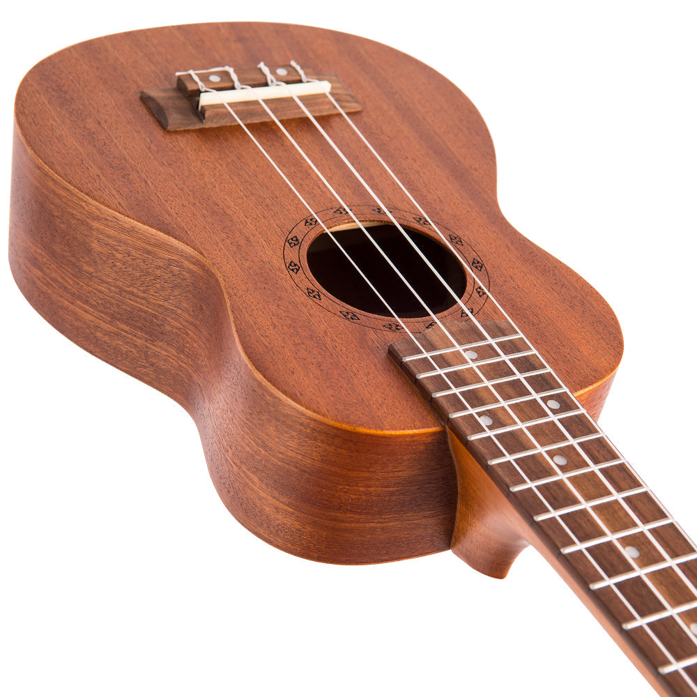 Laka Sapele Series Soprano Ukulele & Bag | Natural