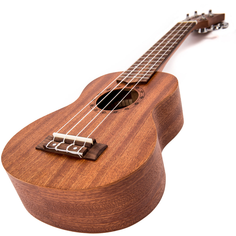 Laka Sapele Series Soprano Ukulele & Bag | Natural